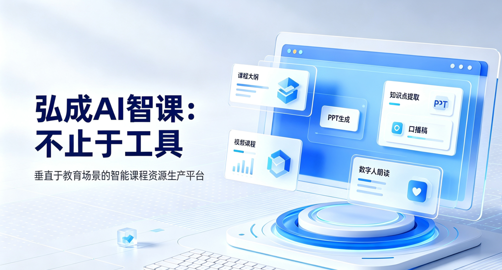 弘成AI智课：重构课程生产能力，让好课无需久候