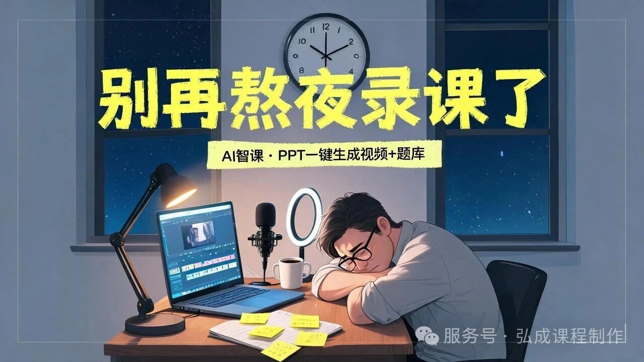 一门课+一套题，从3天到10分钟：讲师终于不用熬夜录课了